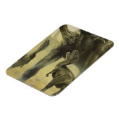 Vintage Dinosaurier, Torvosaurus und Brachiosaurus Magnet (Linke Seite)