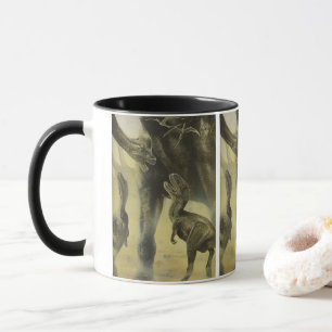 Vintage Dinosaurier, Torvosaurus und Brachiosaurus Tasse