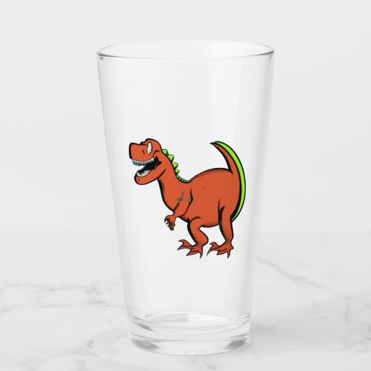 Vintage-Dinosaurier-Trinkgläser Glas (Vorderseite)