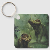 Vintage Dinosaurs, Centrosaurus in the Jungle Schlüsselanhänger (Vorderseite)