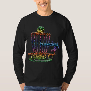 Vintage Disc Golf Art Disc Golfschläger Körbchen f T-Shirt