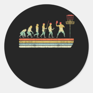 Vintage Disc Golf Funny Sports Evolution Geschenk Runder Aufkleber