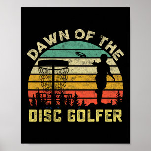 Vintage Disc Golf Spieler Dawn Of The Disc Golfer  Poster