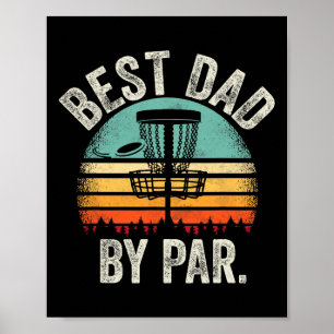 Vintage Disc Golf Vater - Bester Vater Durch Par D Poster