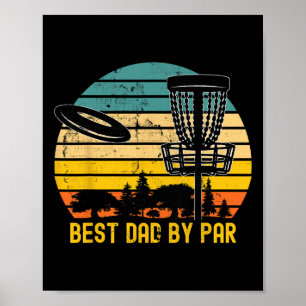 Vintage Disc Golf Vater Geschenk - Bester Vater na Poster