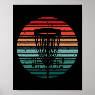 Vintage Disc Golfer Frisbees Frauen Männer Disc Go Poster