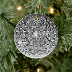 Vintage Disco-Kugel Retro-Keramik-Weihnachten Keramik Ornament