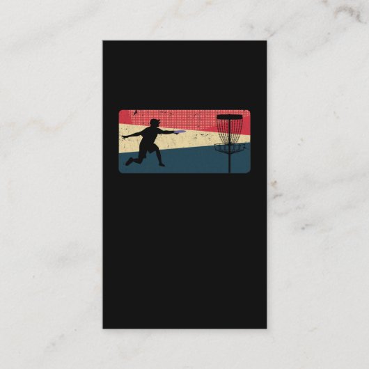 Vintage Disk Golf Frisbesport Visitenkarte (Vorderseite)