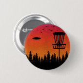 Vintage Disk Golf Frolf Frisbee Player Retro Button (Vorne & Hinten)