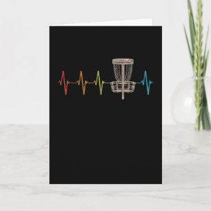 Vintage Disk Golf Heartbeat EKG Liebe Disk Golf Karte