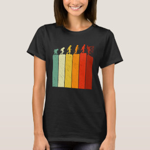 Vintage Disk Golf Retro Evolution Mens Damen T-Shirt