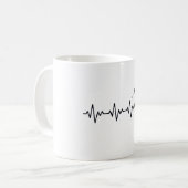 Vintage Disk Golf Retro Heartbeat Golfer Kaffeetasse (Vorderseite Links)