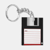 Vintage Diskette Schlüsselanhänger (Vorderseite links)
