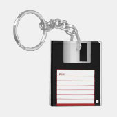 Vintage Diskette Schlüsselanhänger (Vorderseite links)