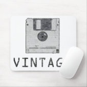 Vintage-Disketten-Mauspad Mousepad (Mit Mouse)