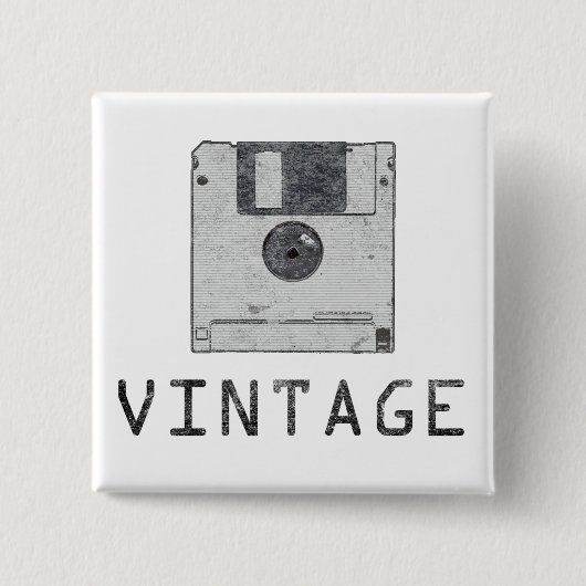 Vintage Diskettenschalter Button (Vorderseite)