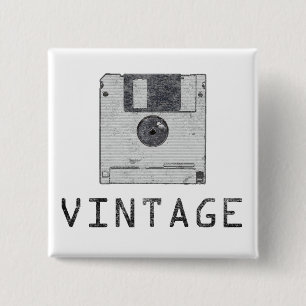 Vintage Diskettenschalter Button