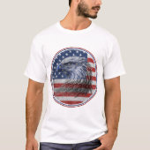 Vintage Distressed American Flag Eagle  T-Shirt (Vorderseite)