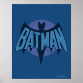 Vintage Distressed Bat Symbol Poster (Vorne)