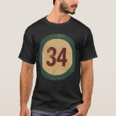Vintage Distressed Number 34 T-Shirt (Vorderseite)