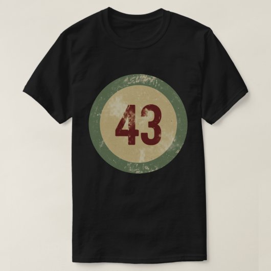 Vintage Distressed Number 43 T-Shirt (Design vorne)