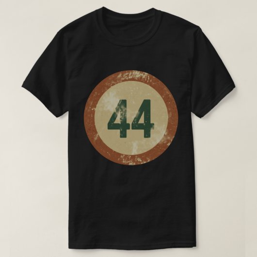 Vintage Distressed Number 44 T-Shirt (Design vorne)
