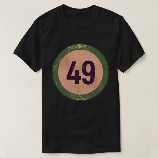 Vintage Distressed Number 49 T-Shirt (Design vorne)