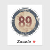 Vintage Distressed Number 89 Aufkleber (Blatt)