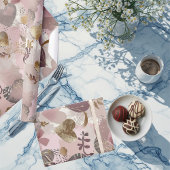 Vintage Distressed Romantic Muted Earthy Hearts Geschenkpapier