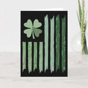 Vintage-Distressed-Shamrock-Flagge-Design St. Patr Karte