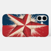 Vintage Distressed Star Americana Flag Phone Case (Rückseite (Horizontal))
