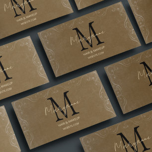 Vintage Distressive Tan Visitenkarte