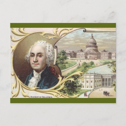 Vintage District of Columbia Postkarte (Vorderseite)