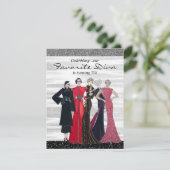 Vintage Diva Birthday Party Einladung (Stehend Vorderseite)