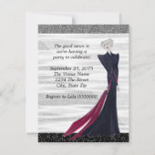 Vintage Diva Birthday Party Einladung (Rückseite)