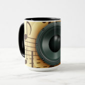 Vintage-DJ-Lautsprecher-Tasse Tasse (Vorderseite Links)