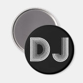 Vintage-DJ Magnet (Vorderseite/Rückseite)
