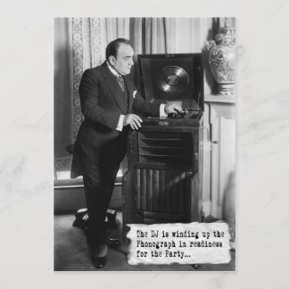Vintage DJ-Party Einladung