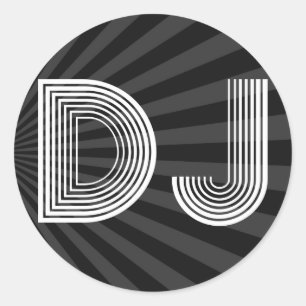 Vintage-DJ Runder Aufkleber