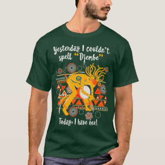 Vintage-Djembe-Trommelmusik Afrika Spieler-Geschen T-Shirt