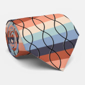 Vintage DNA - Schwarz auf Regenbogen Krawatte (Gerollt)