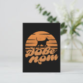 Vintage Dobe Mom Sunset Dog Art Postkarte (Stehend Vorderseite)