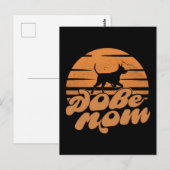 Vintage Dobe Mom Sunset Dog Art Postkarte (Vorne/Hinten)