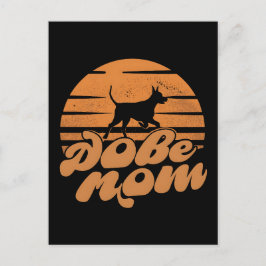 Vintage Dobe Mom Sunset Dog Art Postkarte