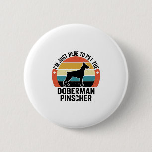 Vintage Dobermann Pinscher Hundeliebhaber-Shirt-De Button