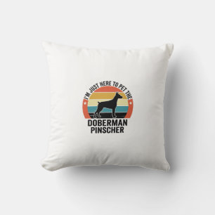 Vintage Dobermann Pinscher Hundeliebhaber-Shirt-De Kissen
