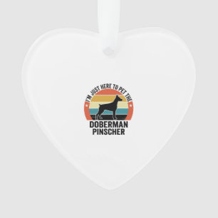 Vintage Dobermann Pinscher Hundeliebhaber-Shirt-De Ornament