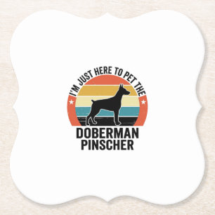Vintage Dobermann Pinscher Hundeliebhaber-Shirt-De Untersetzer