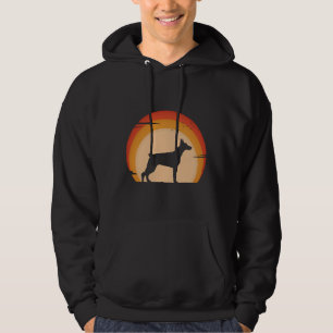 Vintage Dobermann Sonnenuntergang 99 Hoodie