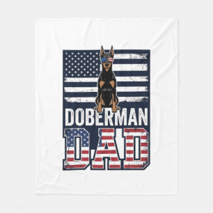 Vintage Dobermann Vater Patriotisches Hund-Shirt D Fleecedecke